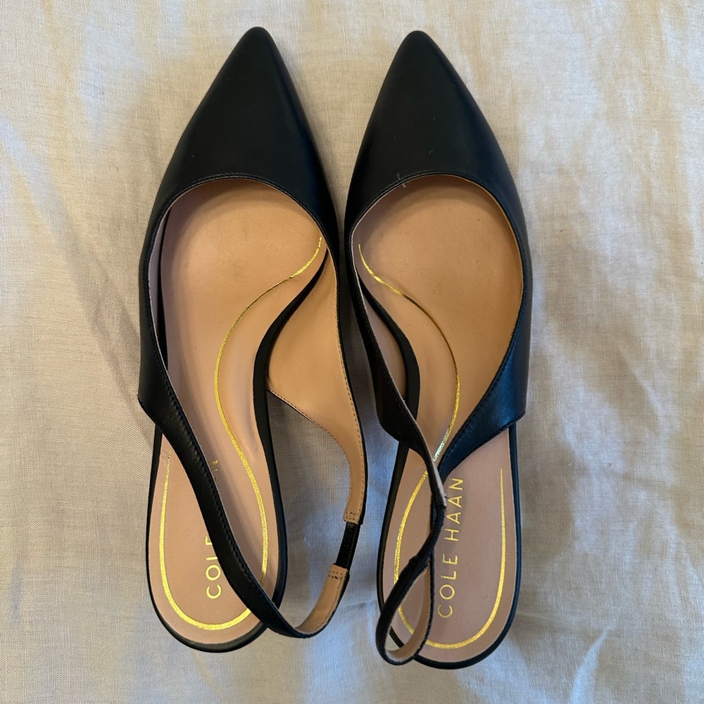 Cole Haan slingbacks, black, size 8.5